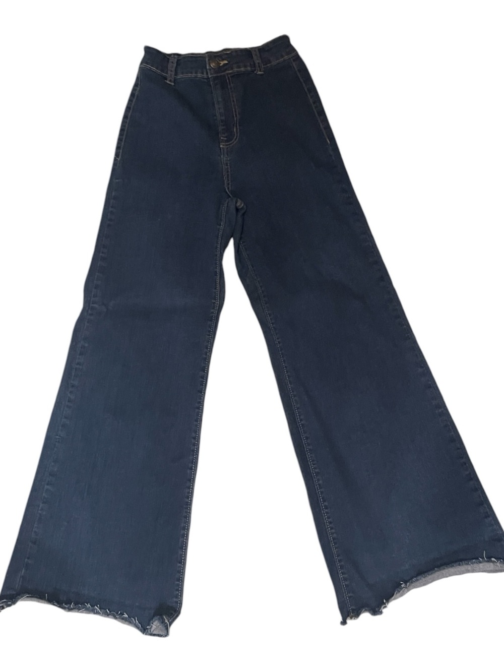 ZENANA High-Waist Wide-Leg Jeans - Dark Blue - Picture 3 of 3